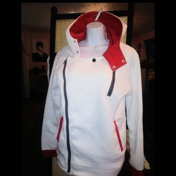 deer grey Sweaters - Deer grey brand white&red hoodie FREE w purchase